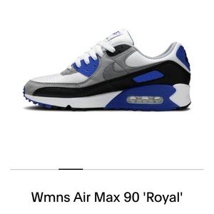 women’s Nike Air Max 90 in royal blue